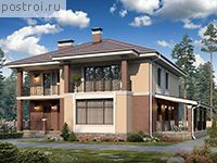 U-205-1K проект двухэтажного дома из кирпича размером 12 на 12 