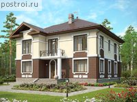 U-206-1P проект двухэтажного дома из пенобетона размером 14 на 13 