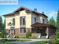 U-213-1P проект двухэтажного дома из пенобетона размером 13 на 13