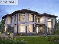 U-255-1P проект двухэтажного коттеджа из пеноблоков размером 13 на 15 