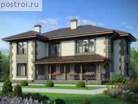 U-261-1K проект двухэтажного дома из кирпича размером 14 на 17 