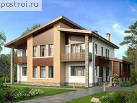 U-262-1K проект двухэтажного дома из кирпича размером 13 на 13 