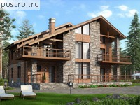 U-266-3K проект двухэтажного дома из кирпича размером 15 на 15 