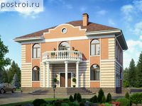 U-280-1K проект двухэтажного дома из кирпича размером 15 на 19 