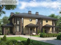 U-282-1P проект двухэтажного дома из пеноблоков размером 10 на 19 