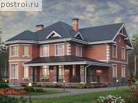 U-288-2P проект двухэтажного дома из пеноблоков размером 15 на 15 