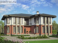 U-290-1K проект двухэтажного дома из кирпича размером 18 на 16 