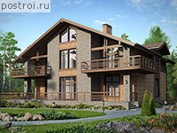 U-296-1P проект двухэтажного дома из пеноблоков размером 15 на 14