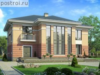 U-299-1P проект двухэтажного дома из пеноблоков размером 16 на 15 