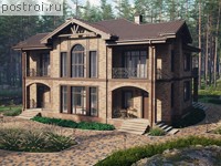 U-307-1M проект двухэтажного монолитного коттеджа размером 15 на 14 