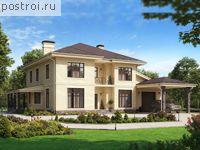 U-312-1K проект двухэтажного дома из кирпича с гаражом размером 13 на 18 