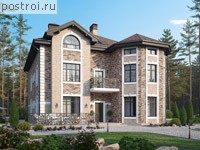 U-328-1K проект двухэтажного дома из кирпича размером 13 на 18 