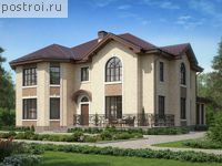 U-329-1K проект двухэтажного дома из кирпича размером 17 на 15 