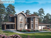 U-330-1K проект двухэтажного дома из кирпича с гаражом размером 30 на 14