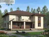 U-333-1K проект двухэтажного дома из кирпича размером 14 на 17 