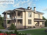 U-365-1K проект двухэтажного дома из кирпича с цоколем размером 12 на 15 