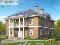 U-366-1P проект двухэтажного дома из газобетона с мансардой размером 17 на 12 