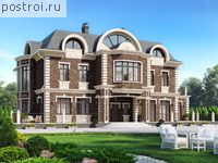 U-490-1M проект двухэтажного монолитного дома размером 23 на 18 