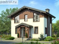 V-086-1P проект двухэтажного дома из пеноблока размером 9 на 7 