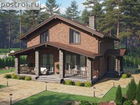 V-133-9P проект двухэтажного дома из газобетона размером 10 на 10