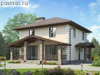 V-137-2P проект двухэтажного дома из газобетона размером 12 на 10