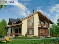 V-143-1P проект двухэтажного дома из газобетона размером 9 на 12 