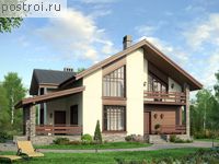 V-143-2P проект одноэтажного дома из газобетона с мансардой размером 9 на 12 