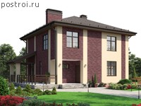 V-149-1K проект двухэтажного дома из кирпича размером 13 на 13 