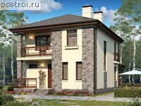 V-150-2P проект двухэтажного дома из газобетона размером 10 на 11 