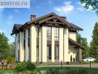 V-152-1K проект двухэтажного коттеджа из кирпича размером 10 на 14 