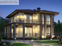 V-160-1P проект двухэтажного дома из пеноблоков размером 12 на 10