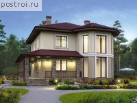 V-166-1K проект двухэтажного дома из кирпича размером 11 на 10