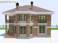 V-169-1K проект двухэтажного дома из кирпича размером 12 на 12