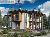 V-173-1K проект двухэтажного дома из кирпича размером 14 на 13 