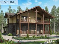 V-191-1K проект двухэтажного коттеджа из кирпича размером 11 на 12 