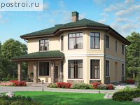 V-203-1K проект двухэтажного дома из кирпича размером 15 на 12