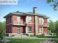 V-204-1K проект двухэтажного дома из кирпича размером 14 на 13 