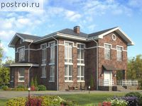 V-220-1P проект двухэтажного коттеджа из газобетона размером 14 на 15 