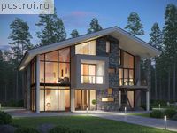 V-244-1P проект двухэтажного дома из газобетона размером 11 на 14 