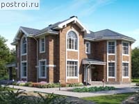 V-246-2P проект двухэтажного дома из газобетона размером 15 на 14 