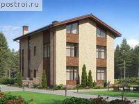 V-257-1P проект двухэтажного коттеджа из пеноблоков с мансардой размером 9 на 11 