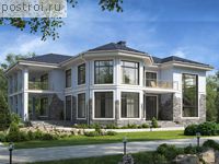 V-267-1K проект двухэтажного дома из кирпича размером 13 на 15 