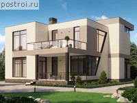 V-268-2K проект двухэтажного дома из кирпича размером 15 на 14