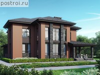 V-276-1P проект двухэтажного дома из пеноблоков размером 15 на 15