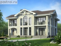 V-317-1P проект двухэтажного дома из пенобетона размером 16 на 16