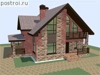 X-192-1P проект двухэтажного коттеджа из пенобетона размером 12 на 13