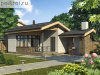 Y-048-1D проект одноэтажной деревянной бани из бруса размером 6 на 12 