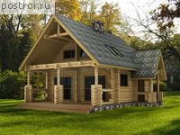 Y-103-1D проект двухэтажной деревянной бани из бревна размером 10 на 12 